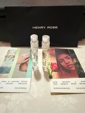 Henry Rose NEW Sample Set of 2- Queens & Monsters and Jake's House Eau de Parfum